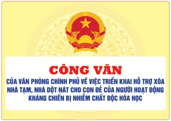 Công văn của Văn phòng Chính phủ về việc triển khai hỗ trợ xóa nhà tạm, nhà dột nát cho con đẻ của người hoạt động kháng chiến bị nhiễm chất độc hóa học