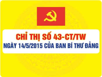 Chỉ thị số 43 - CT/TW ngày 14 tháng 5 năm 2015 của Ban Bí thư Trung ương Đảng về Tăng cường sự lãnh đạo của Đảng đối với công tác giải quyết hậu quả chất độc hóa học do Mỹ sử dụng trong chiến tranh ở Việt Nam